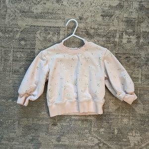 Jamie Kay 1Y/12m sweater pink with white flowers